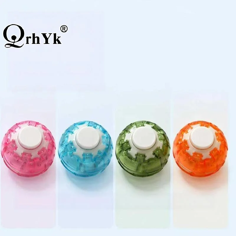 1Pcs 3D Press & Spin Fidget Ball Keychain Colorful Sensory Puzzle Stress Relief Toy For Kids Adults Anxiety Relief