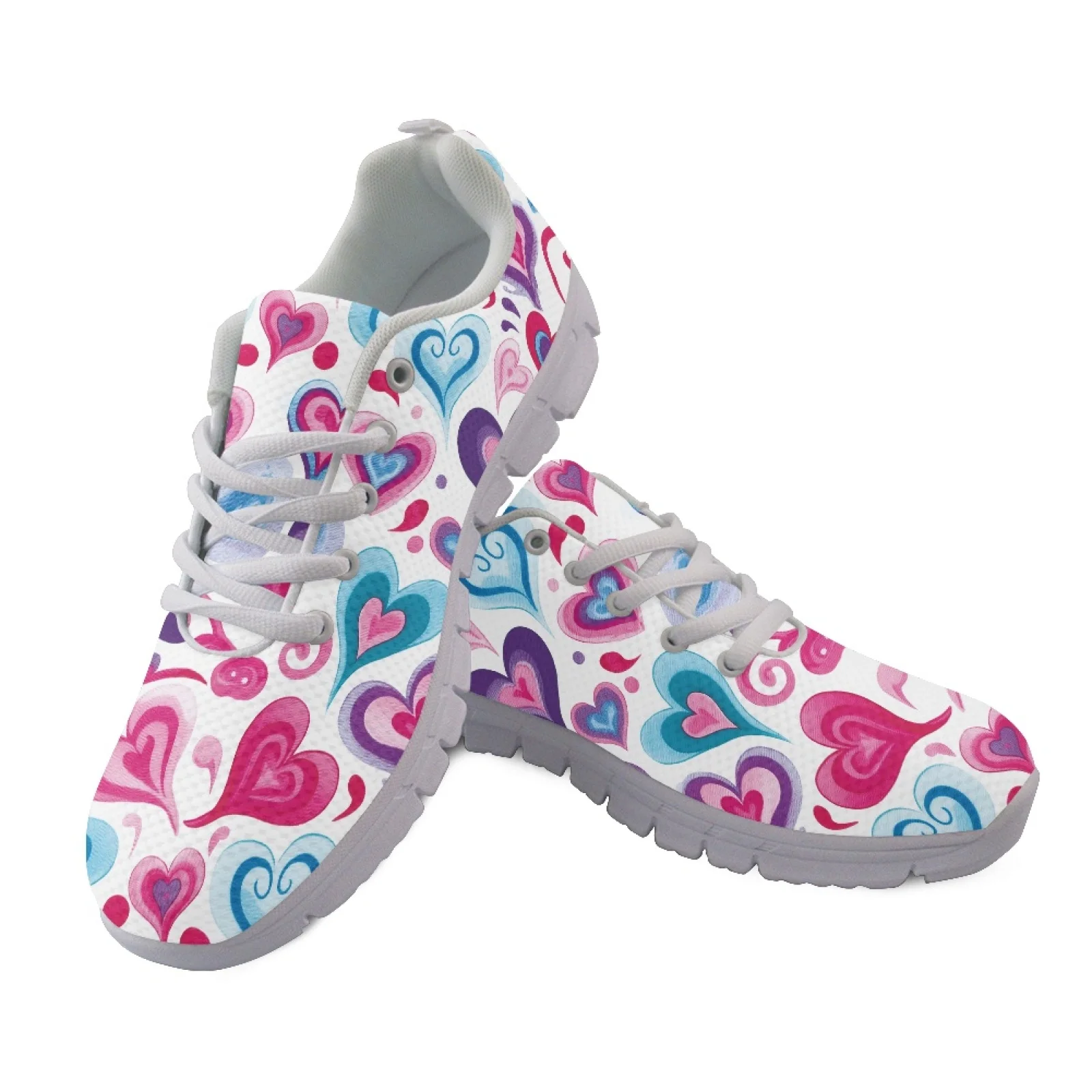Coloranimal Coffee Rose Pattern New Arrival Tennis Shoes for Women Mesh & EVA Sole Sports Tennis Shoes Sports Trainers