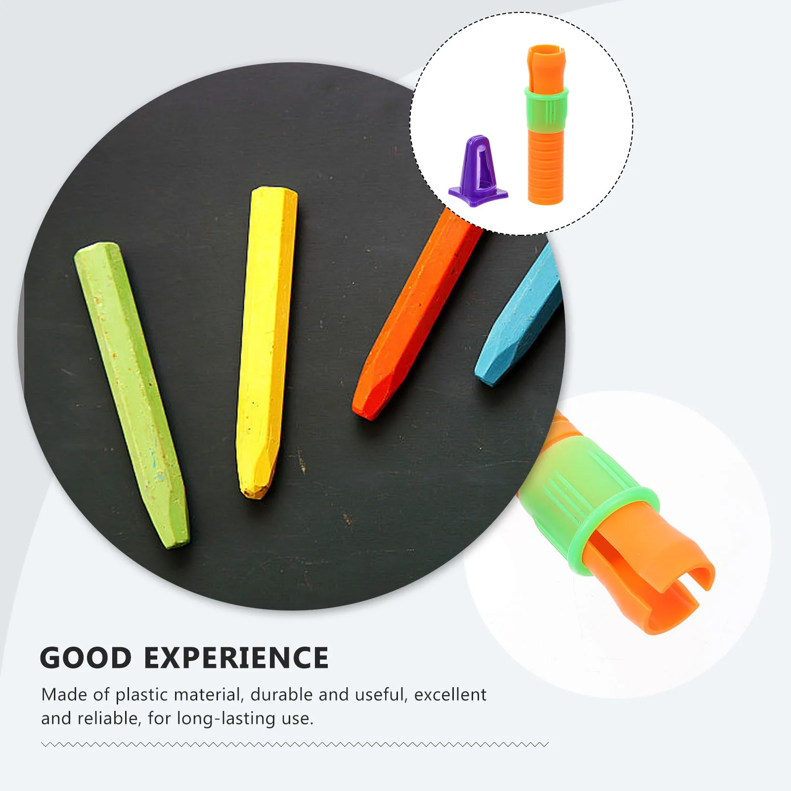 

20Pcs Crayon Extender Oil Painting Pen Lengthener Plastic Handle Comfortable Grip Multipurpose Art Pencil Holder