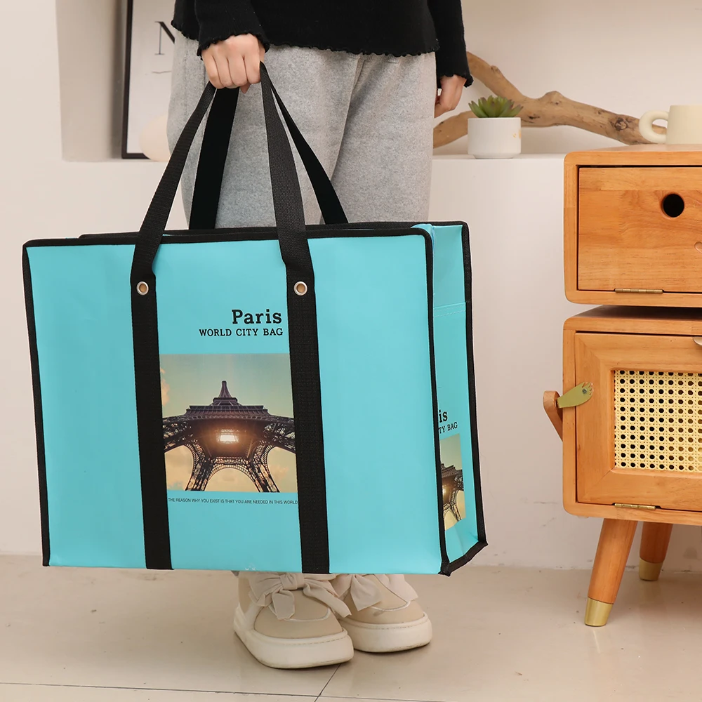 Tragbare Cartoon Vlies Quilt Aufbewahrung tasche große Kapazität wasserdichte Reise Shopping-Paket Spielzeug Organisation gefaltete Tasche – Detail 6