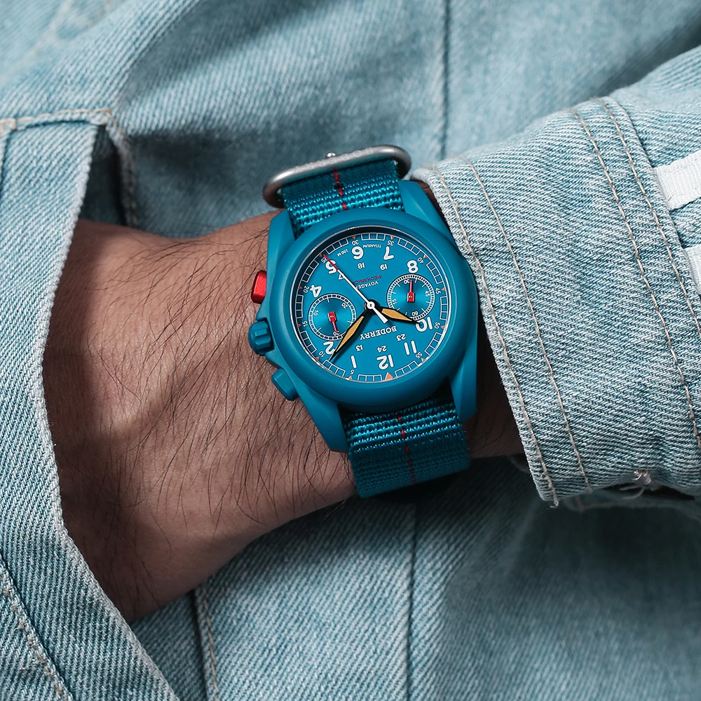 

Часы Boderry VOYAGER Chronograph Field Watch, титановые, механические, водонепроницаемые до 100 м, многофункциональные, для активного отдыха и спорта.