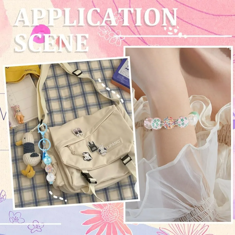 52 قطعة 11 أنماط 20 مللي متر الاكريليك الخرز السائبة اللثة حبة عدة مبهمة ملونة كبيرة كرة مستديرة حجر الراين فاصل #5