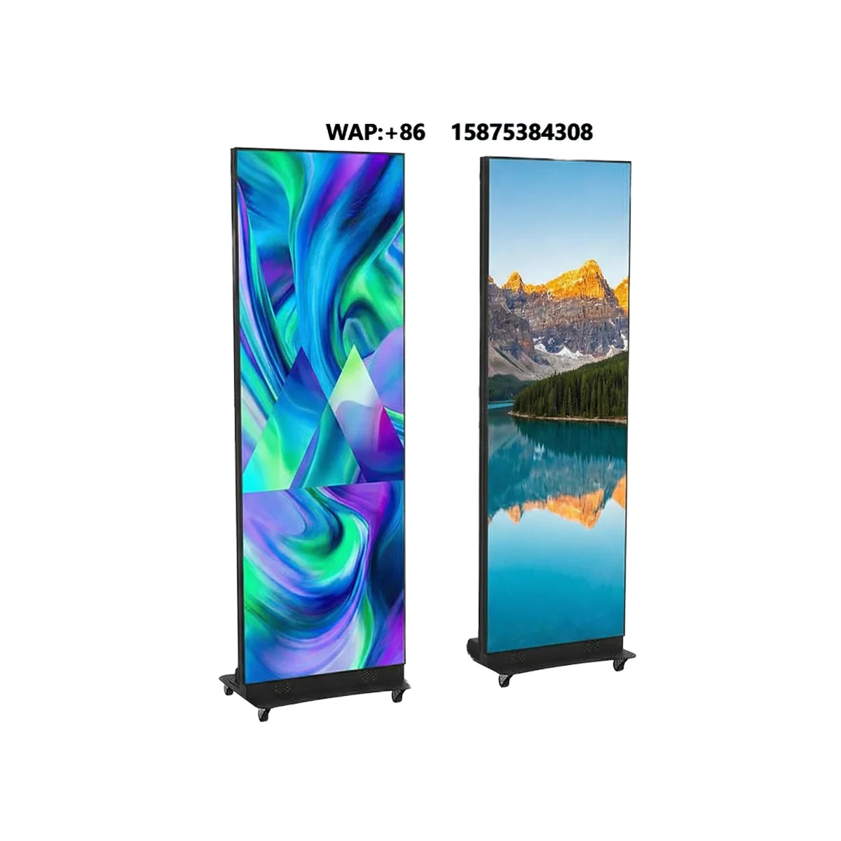 P4.0mm 8K HDR10+ Waterproof High Brightness Wide Viewing Angle LED Poster Display Stand Portable Digital Signage Advertising