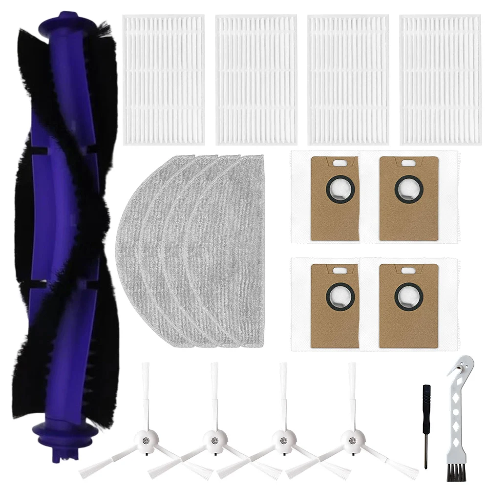 Refill Components for Narwal For Freo for S Robot Vacuum Cleaner Main Brush Mop Cloth Filter Dust Bag Side Brush Assembly
