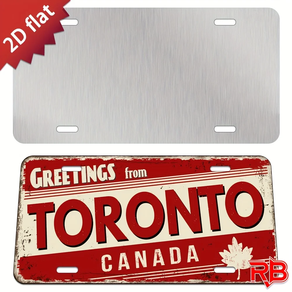 2D Flat Aluminum Metal Sign - 