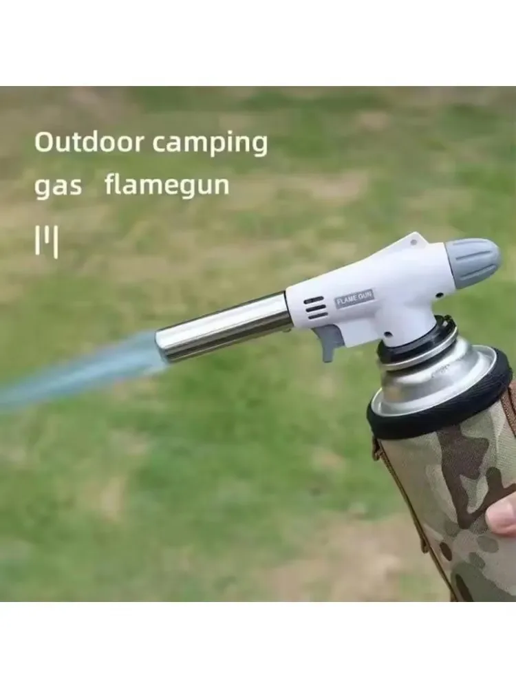 Portable Camping Gas Lighters Adjustable Flame Ignition Head Kitchen Blow Torch Lighter For BBQ Butane Lighter