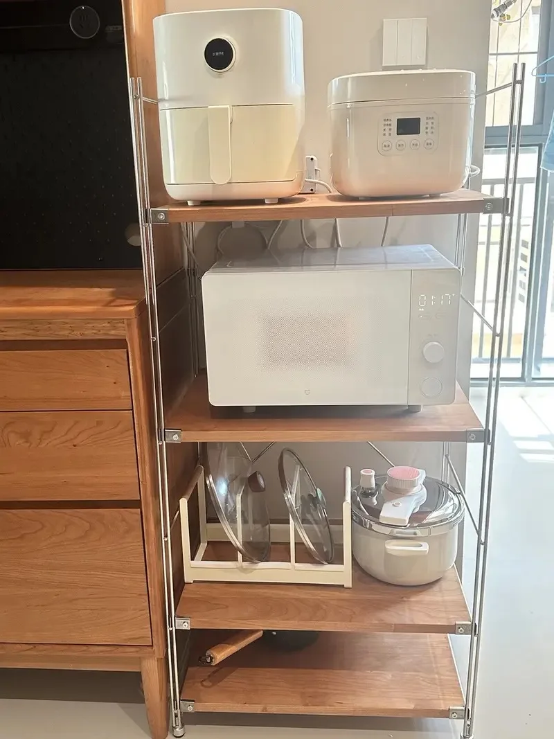 Home Living Room Kitchen Appliance Storage Shelf 18mm Thick Particleboard Multi-functional Warehouse Basement Storage Rack image 6