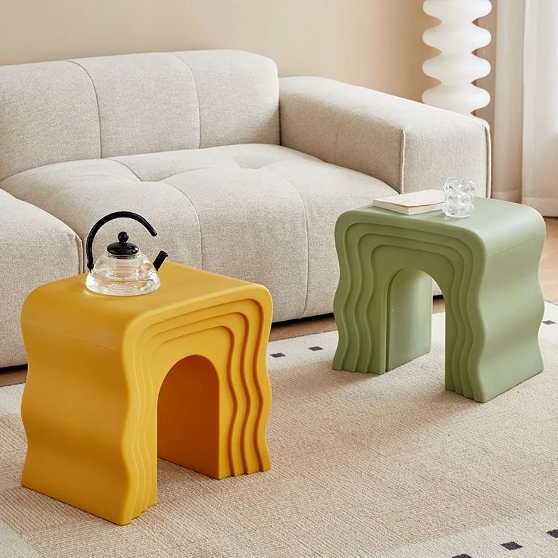 Cream wind creative sofa side few household living room shoe changing stool simple modern wavy coffee table bedside table other
