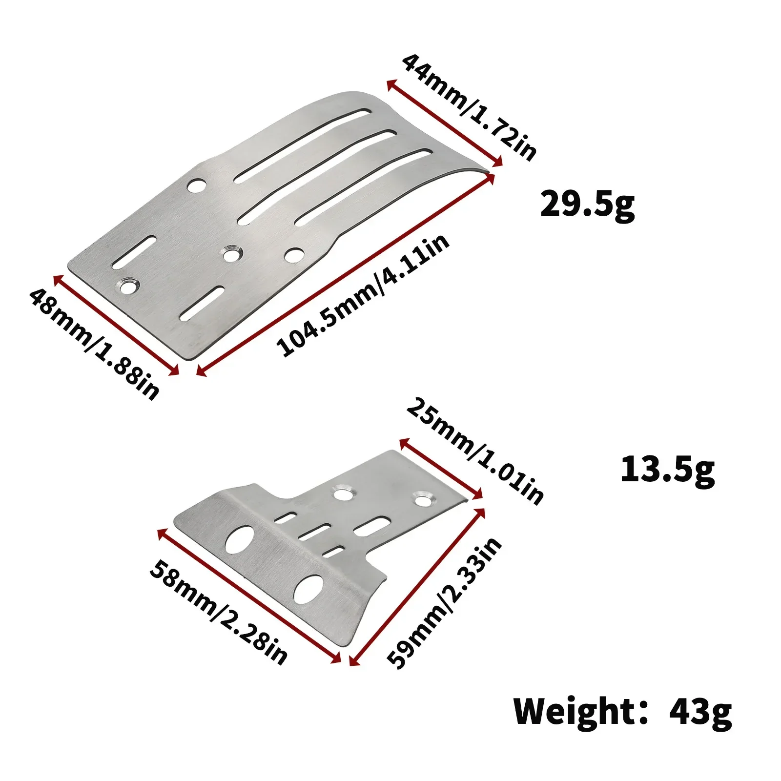 PigRC  Stainless Steel Chassis Armor Skid Plate Axle Protector for Tamiya BBX BB01 BB-01 1/10 RC Car Upgrade Parts Accessories