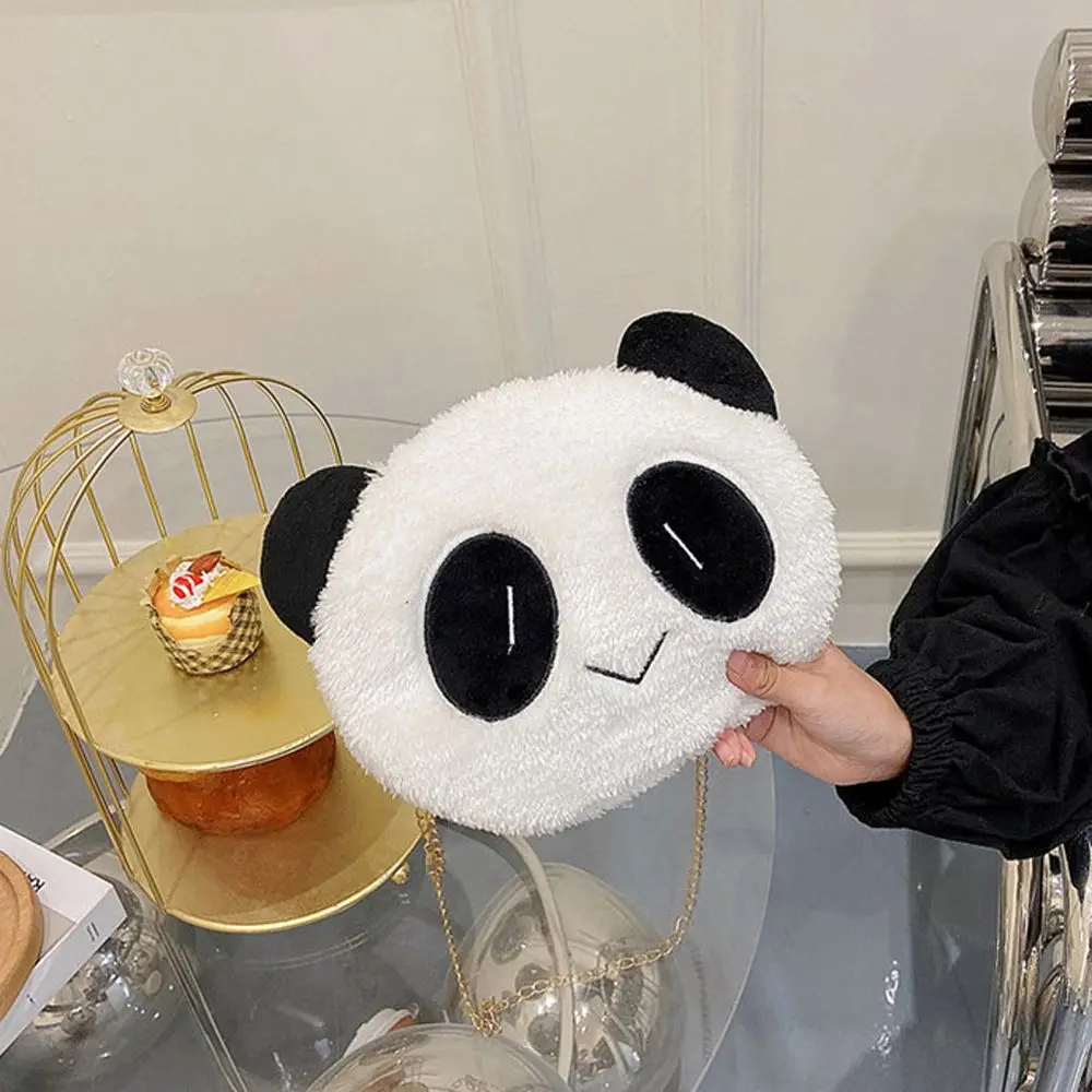 Tas selempang imut musim dingin, tas kurir, tas penyimpanan kartun Panda, tas tangan imut gaya Korea