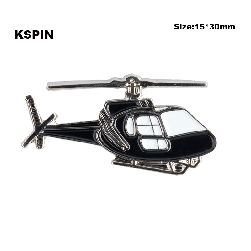 Helicopter Plane Rozet Metal Chapas Metalicas Pins Icon Backpack Brooch for Women/Men XY0071