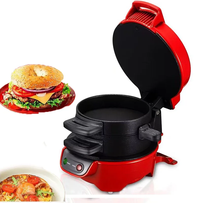 Waffle Breakfast Maker Multi Functional Two Storey Sandwich Bread Maker home Frying and Baking Electric Cake Pan European Style