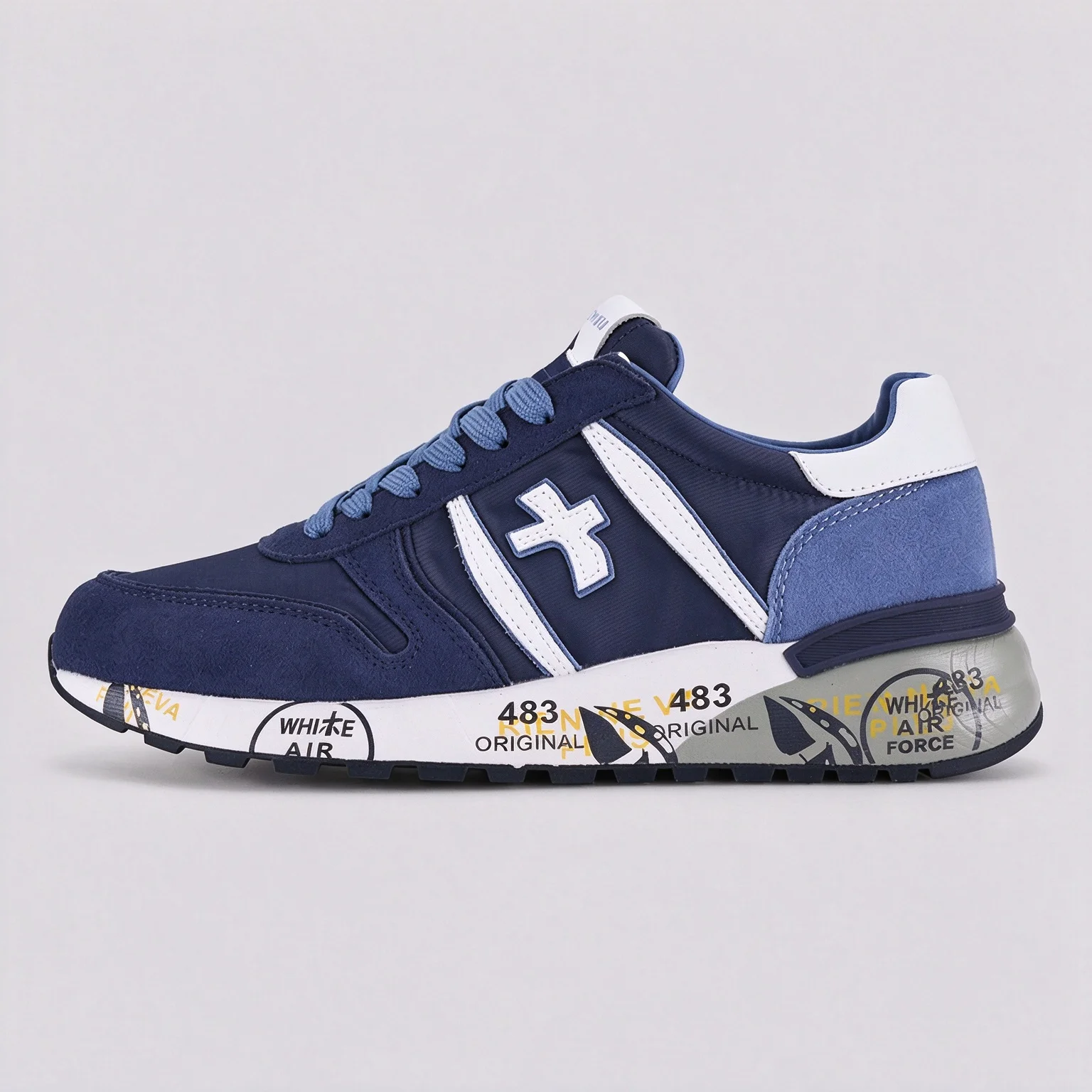 Brand Sale Unisex Vintage 483 Sneakers Suede Nylon Patchwork Retro Running Shoes Luxury Fashion Low Top Casual Sports Trainers