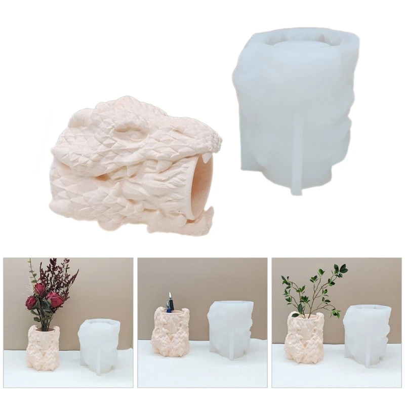 Silicone Vase Mold Concrete Moulds Silicone Crafting Moulds Silicone Texture Flowerpot Moulds Suitable for Artist Craft