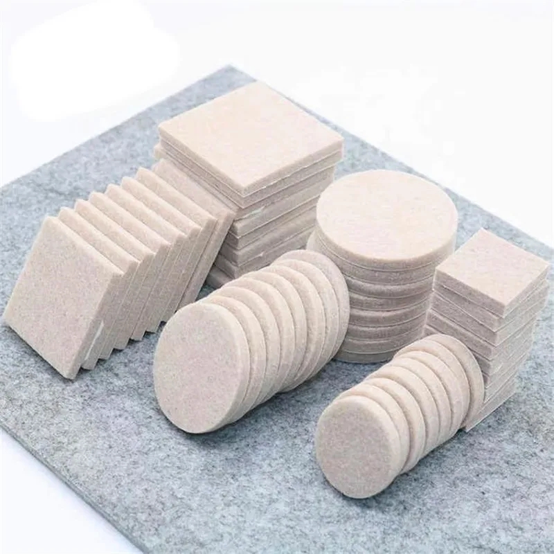 5mm Thick Self-Adhesive Felt Pad Round Chair Legs Furniture Sliders Anti-Scratch Floor Protector for Hardwood Floors Table Pads
