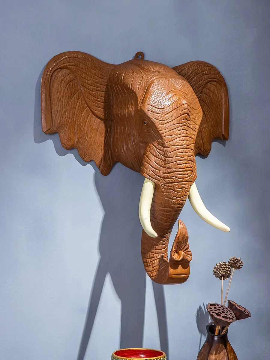 ديكور جدار رأس الفيل لمطعم جنوب شرق آسيا إبداعي معلق على الحائط لغرفة المعيشة والشرفة وخلفية التلفزيون وديكور الحائط p