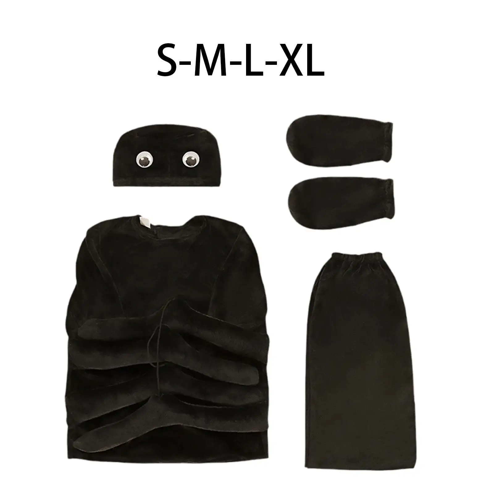 Kinder-Spinnenkostüm für Jungen Kreatives Schwarzes Spinnen-Outfit Verkleidung für Rollenspiele Festival Karneval Bühnenshow Party-Zubehör