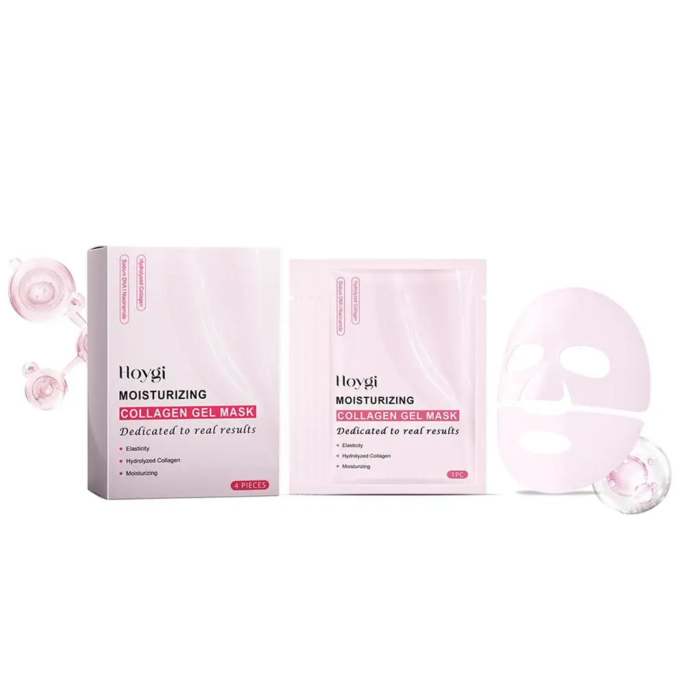 Rosa bio colágeno gel salmão pdrn máscara facial hidratação profunda durante a noite hidratante hidrogel geléia rosto folhas equilíbrio tom da pele