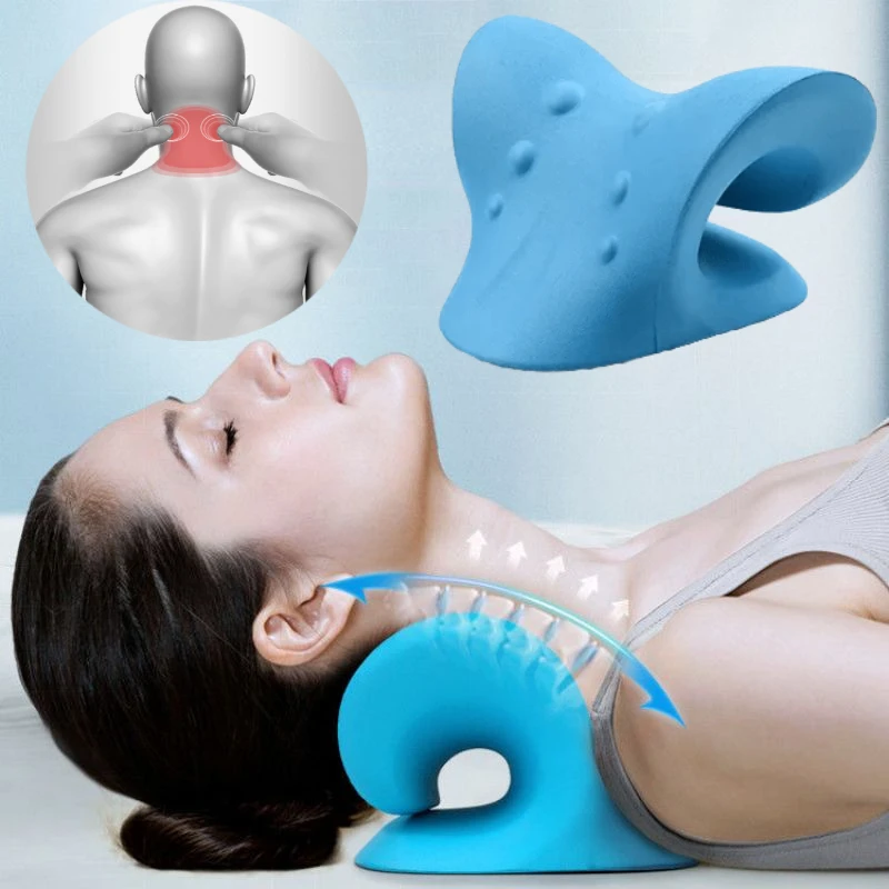

Pillow Neck Shoulder Relaxer Cervical Traction Device For Pain Relief Cervical Spine Alignment Chiropractic Neck Stretcher
