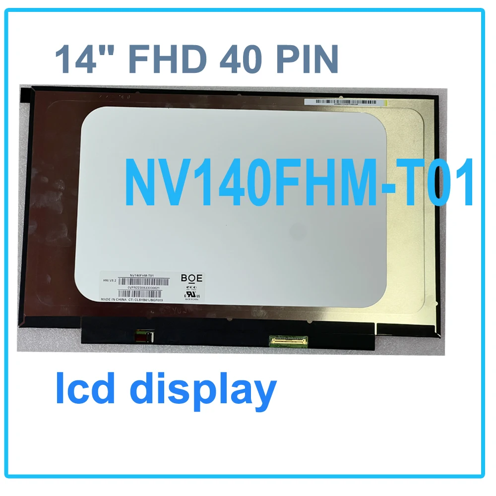 14 inch 60Hz FHD 40 pin 1920×1080 NV140FHM-T01 NV140FHM T01 Laptop LCD Display Screen Replacement  with Touch Function