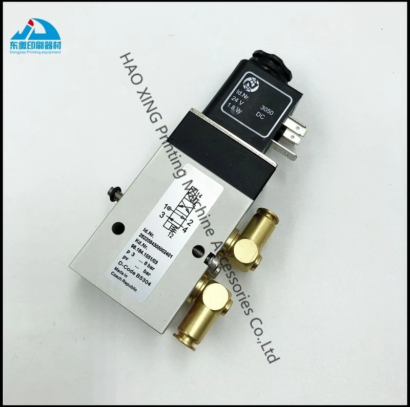 Suku Cadang Mesin Cetak Offset 98.184.1051 Katup Solenoid untuk Suku Cadang Heidelberg SM102 CD102 Katup Solenoid Berkualitas Tinggi