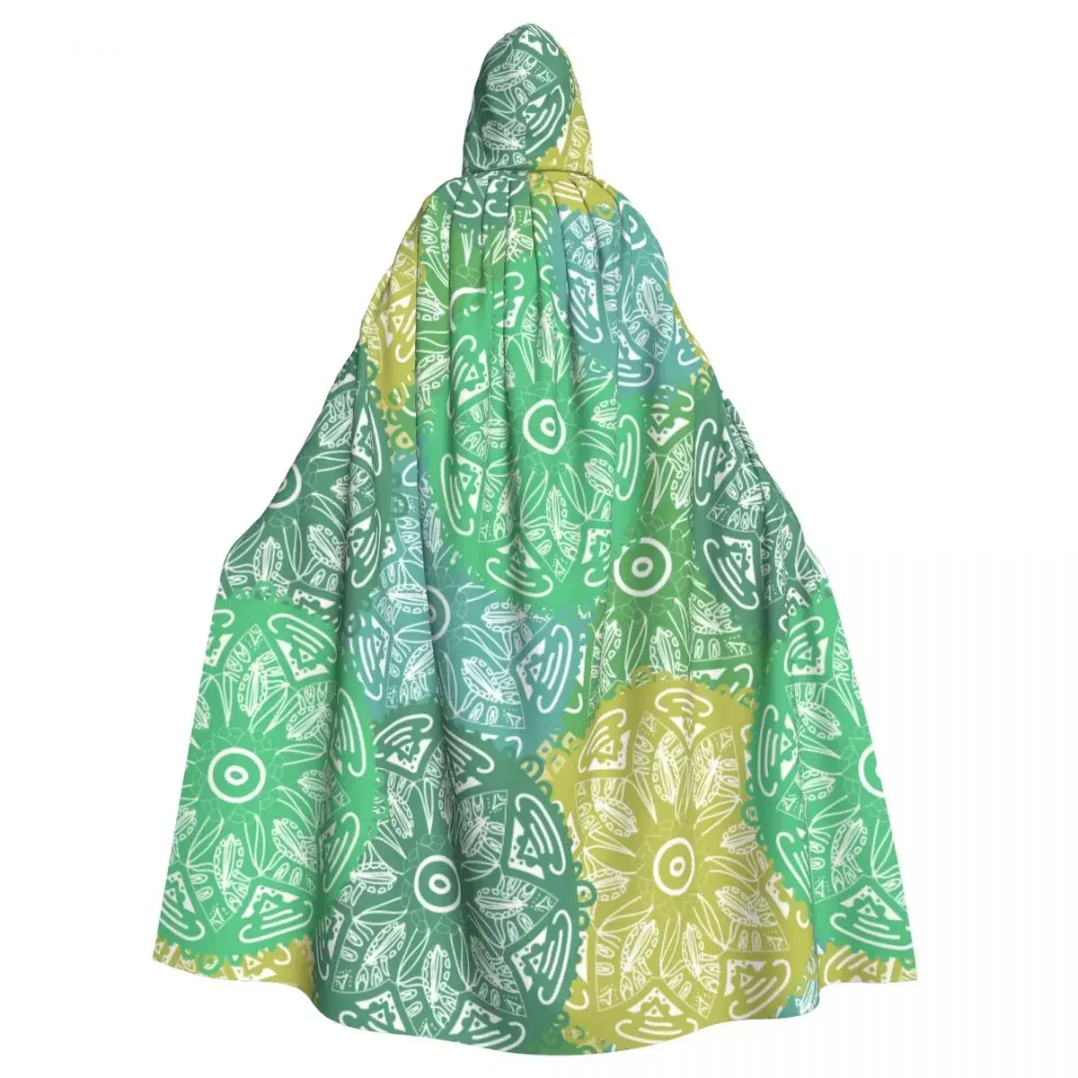 

Hooded Unisex with Hood Yellow Green Abstract Seamless Pattern Vampire Witch Cape Cosplay Costume keep warm Water Resistant