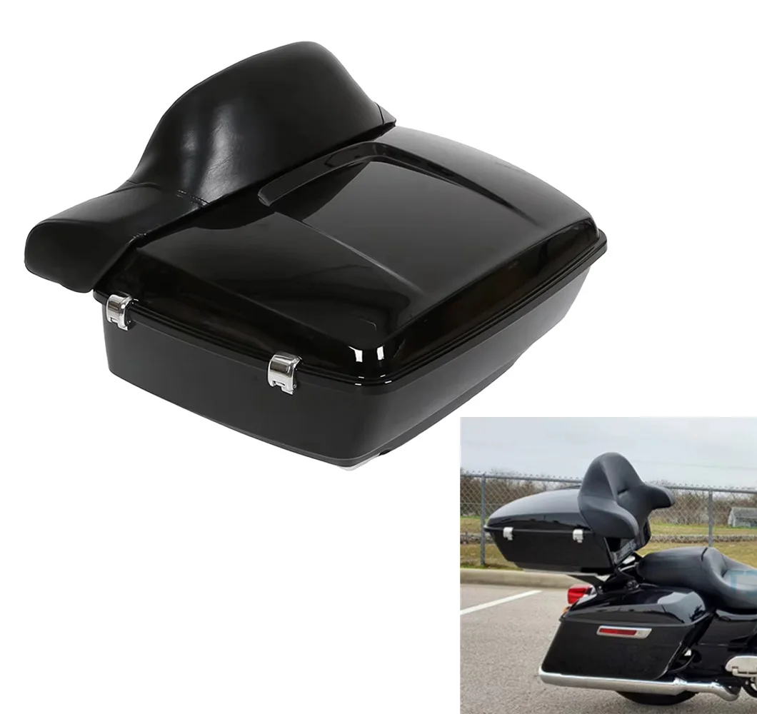 

Passenger Motorcycle Rear Waterproof ABS Tail Top Case Box for Harley Davidson King tour pack Pak 2014 2020 2021