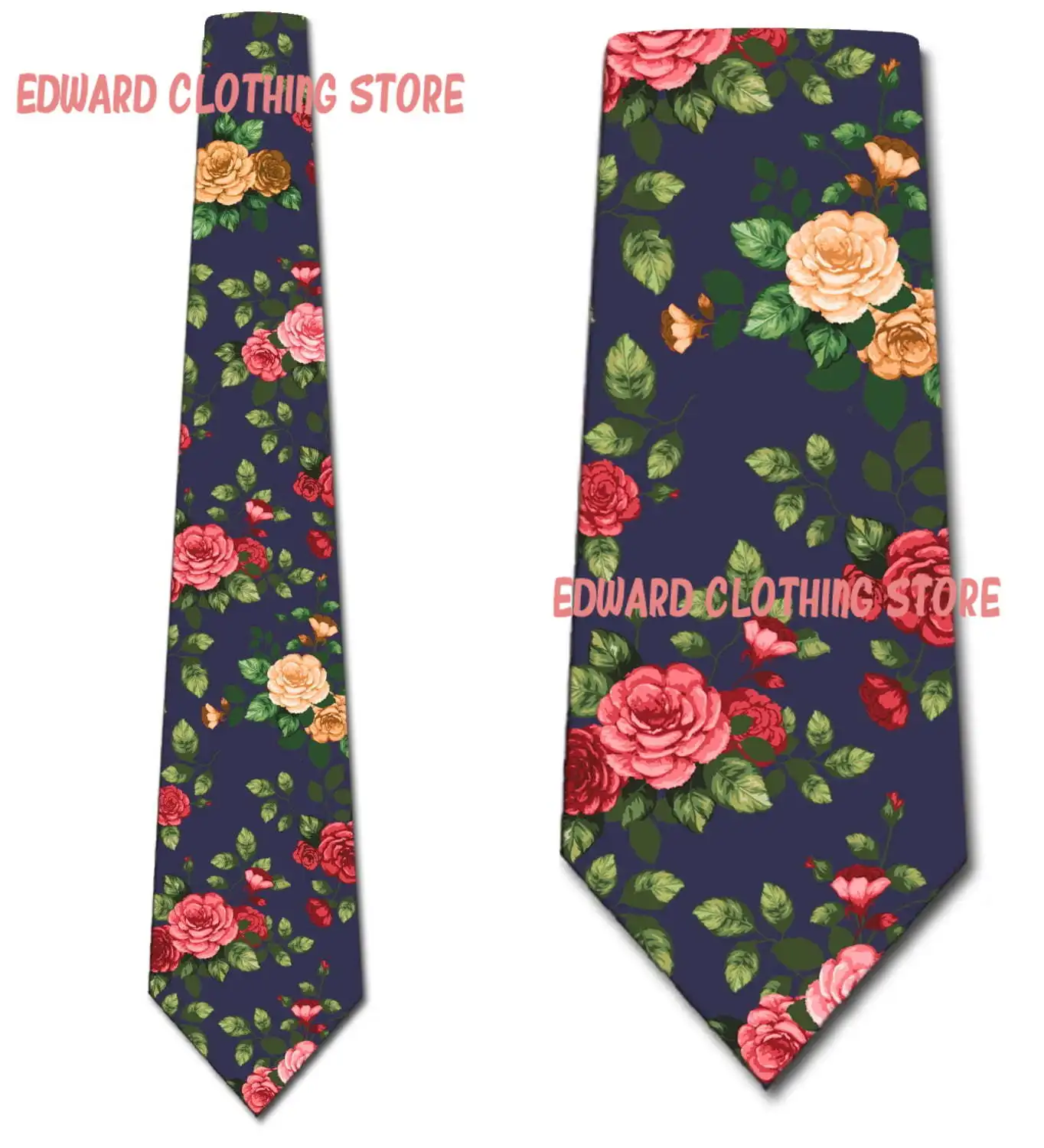 Rose Ties Mens Flower Necktie Wedding Tie Collar Tie Men Wedding Necktie Accessories