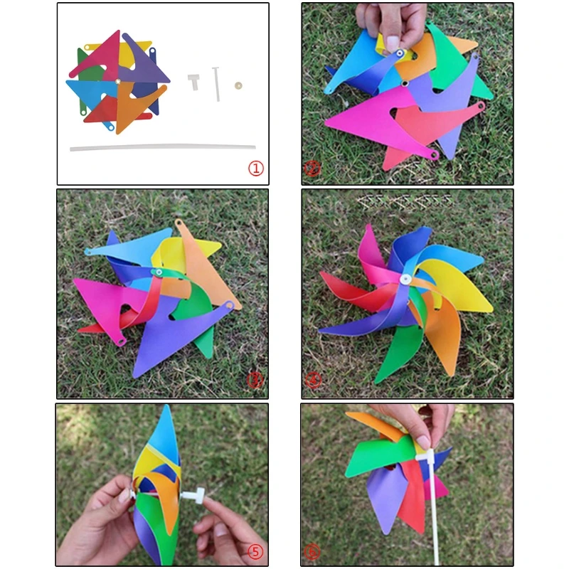 

Colorful Wind Spinner Pinwheels Windmill Garden Yard Patio Lawn Decoration Outdoor Children Kids Toy