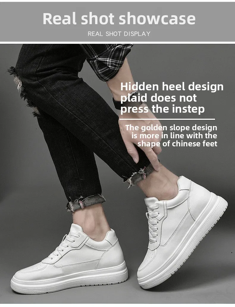 Hochwertige Herren-Sneaker, Elevator-Schuhe für Herren, modische Freizeitschuhe, bequeme Sportschuhe aus Leder, Höhenerhöhung 6/8/10 cm – Detail 12