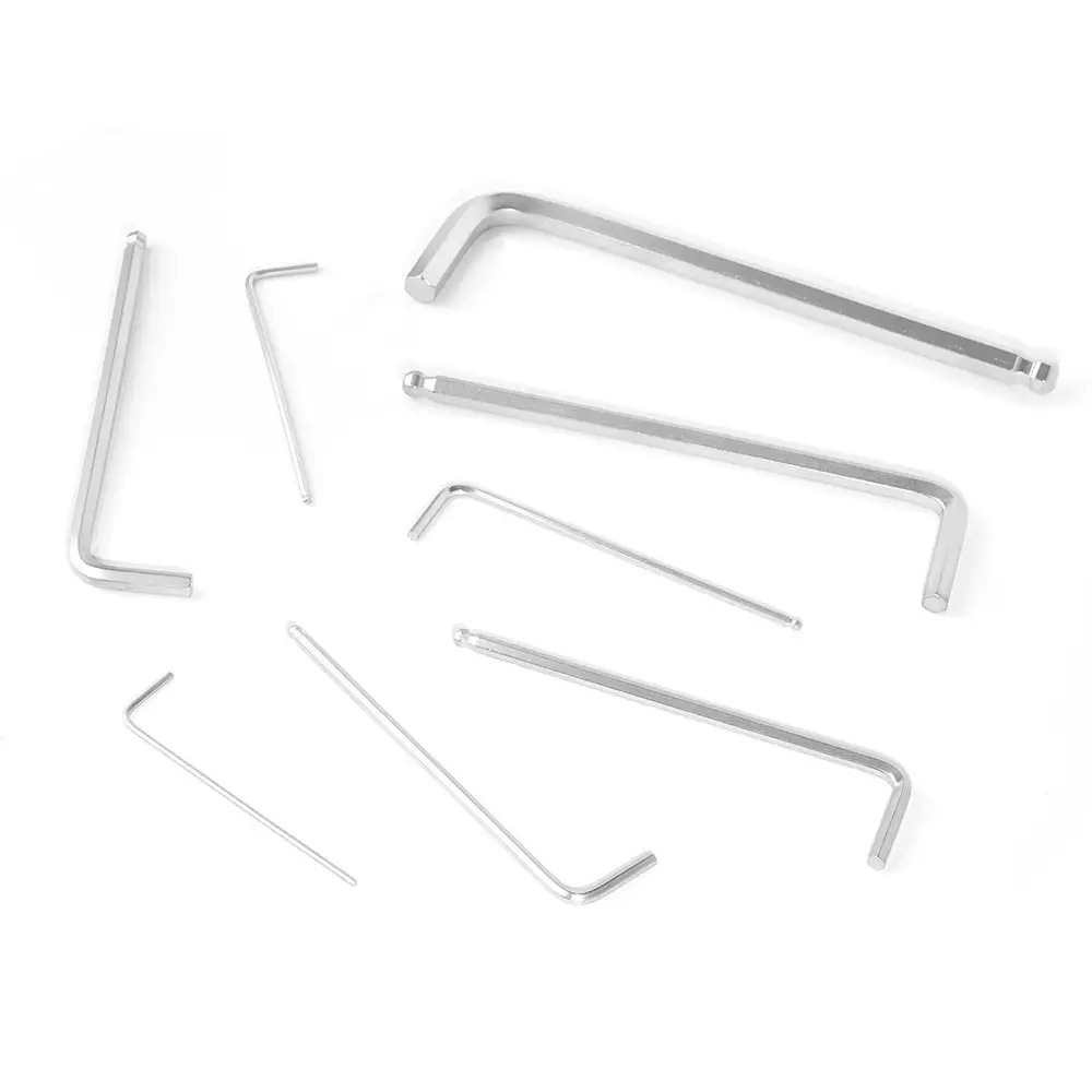 1Pcs 1.5-10mm Extended Hex Allen Key Set CR-V Steel 20cm Extra Long Ball End Hex Key Wrench L-Shape Metric System
