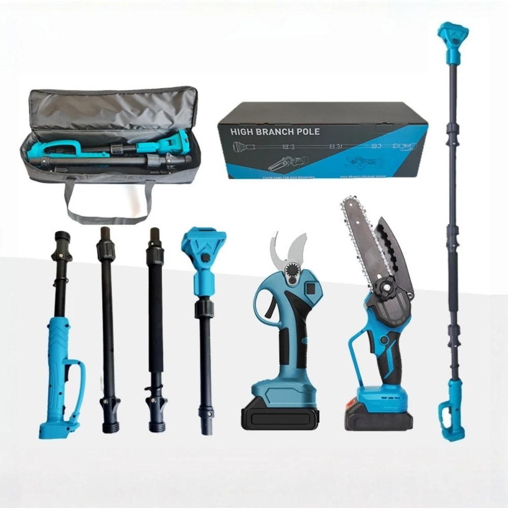 Electric High Branch Saw Pruning Shear 4-Section Extension Pole Motosierra Electrica Batería Piła Na Wysięgniku Teleskopowym 전기톱