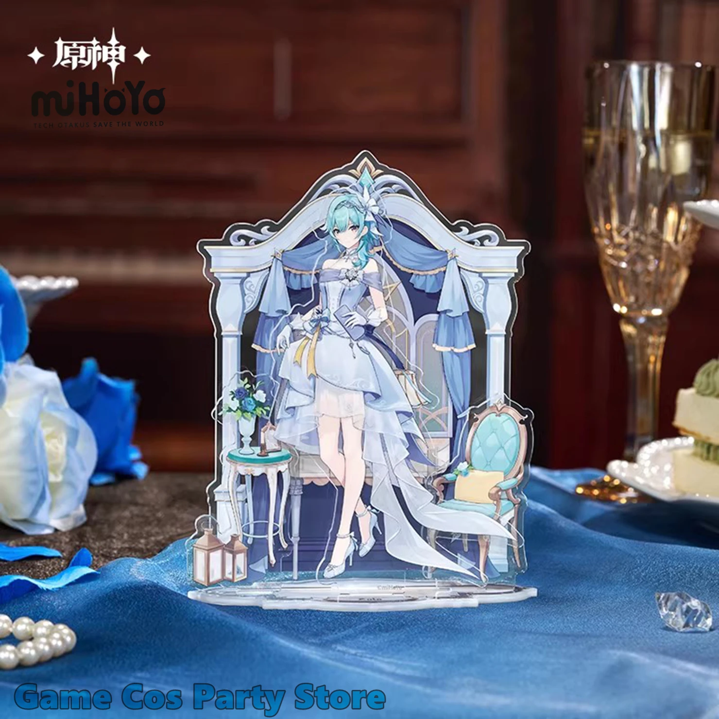 [Genuine] Genshin Impact [RESPLENDENT FEAST] Eula Badge Acrylic Model Anime Cosplay Peripheral Umbrella Collectibles Xmas Gifts