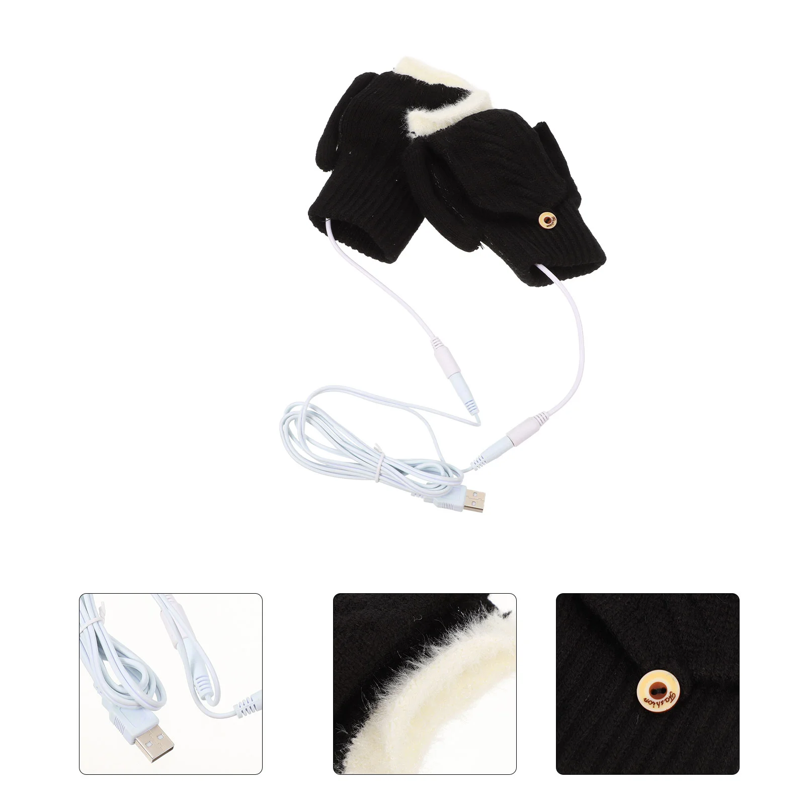 

Womens Winter Gloves Heated Electric Thermal Warm Hand Coat Warmers Mitts for Riding Black Women's