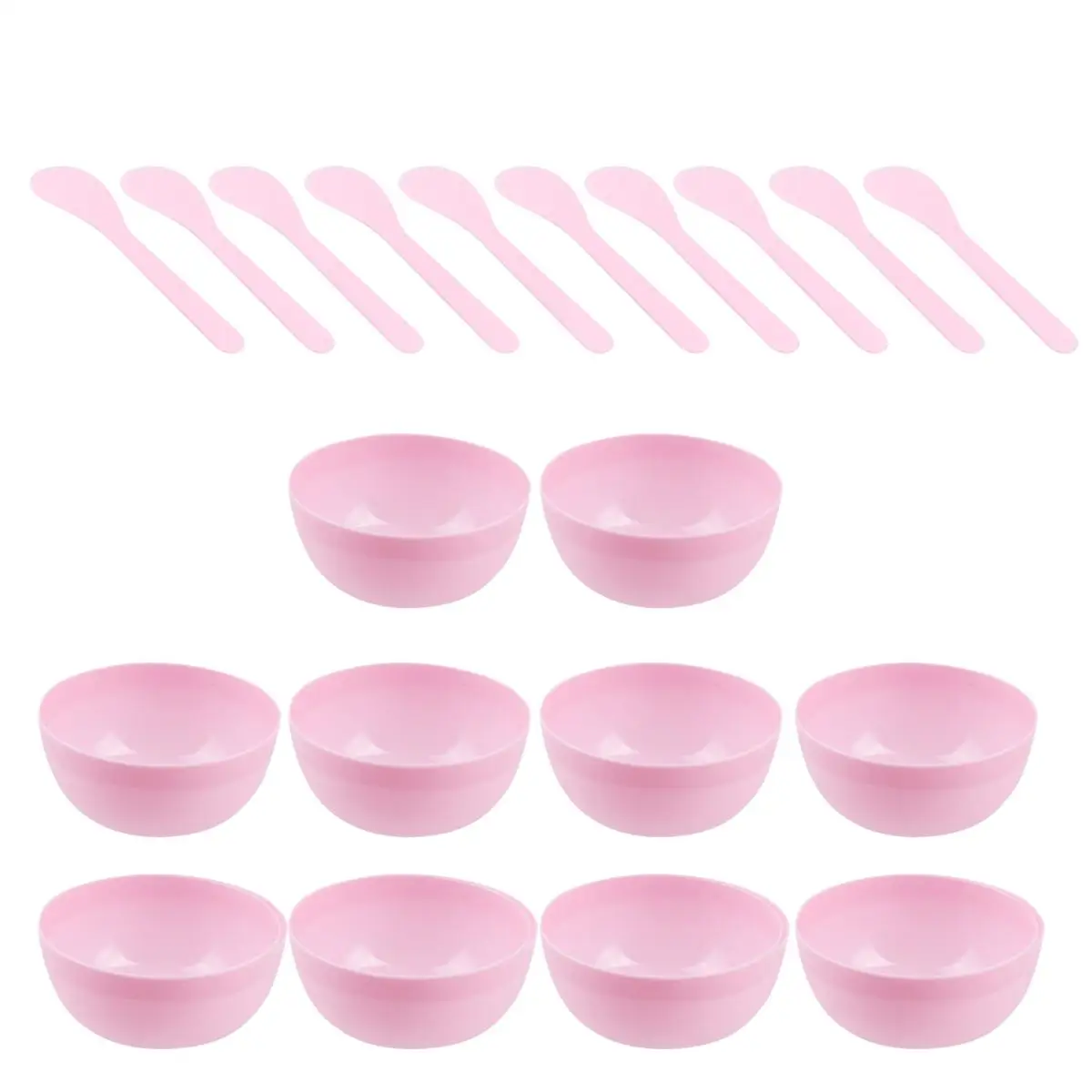 

10 Pcs Mixing Bowls Pink Crystal Mud Container Containers Stackable Crystal Mud Mixing Bowl Reusable Space Saving Safe Durable