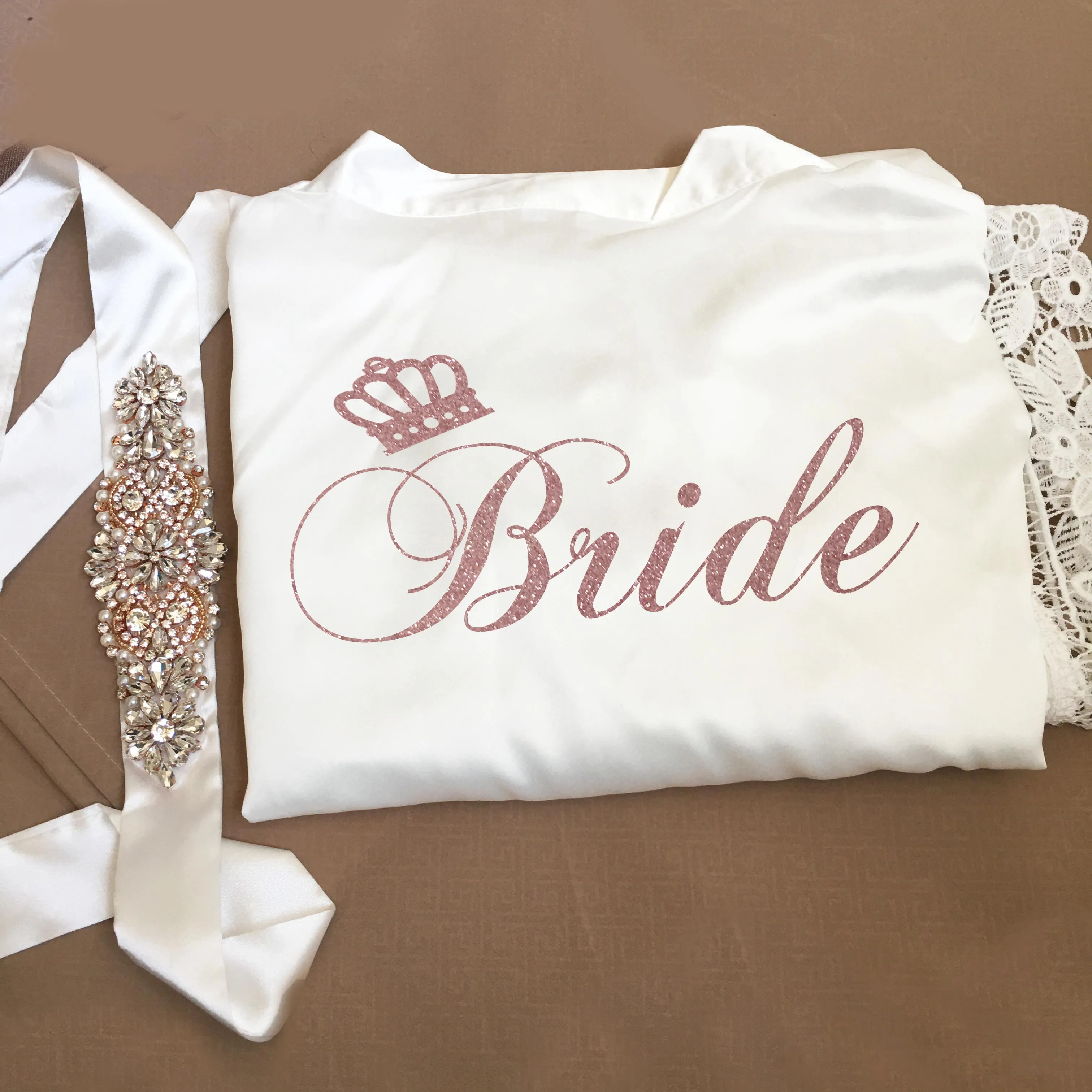 

Custom Name Model Makeup Bathrobe Satin Kimono Robe For Wedding Bride Bridesmaid Gift New Years Christmas Valentine's Day Gifts