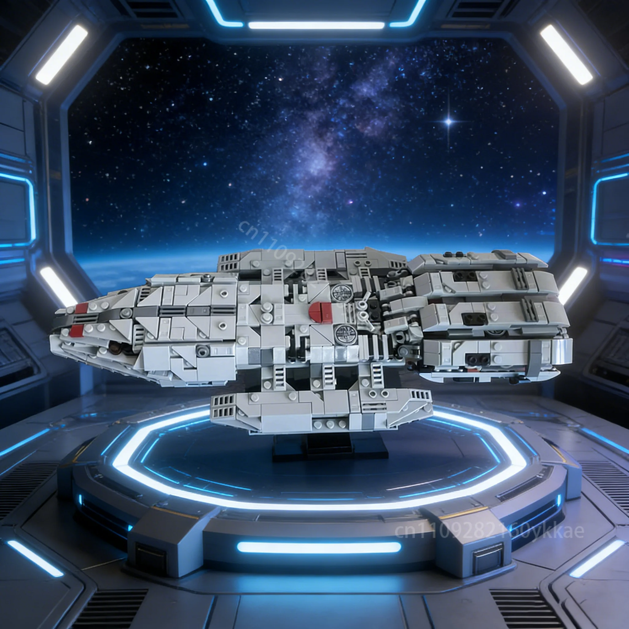 

New MOC 2004 Battlestar Pegasus Spaceship Building Blocks Model DIY Assembly Space War Battleship Bricks Set Toys Kids Gifts