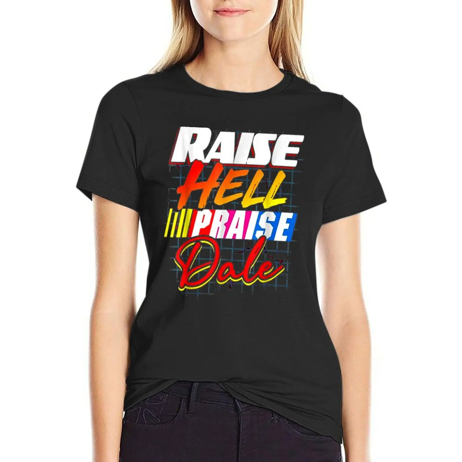 

Raise Hell Praise Dale Vintage T-Shirt Female clothing animal print shirt for girls cute t-shirts for Women