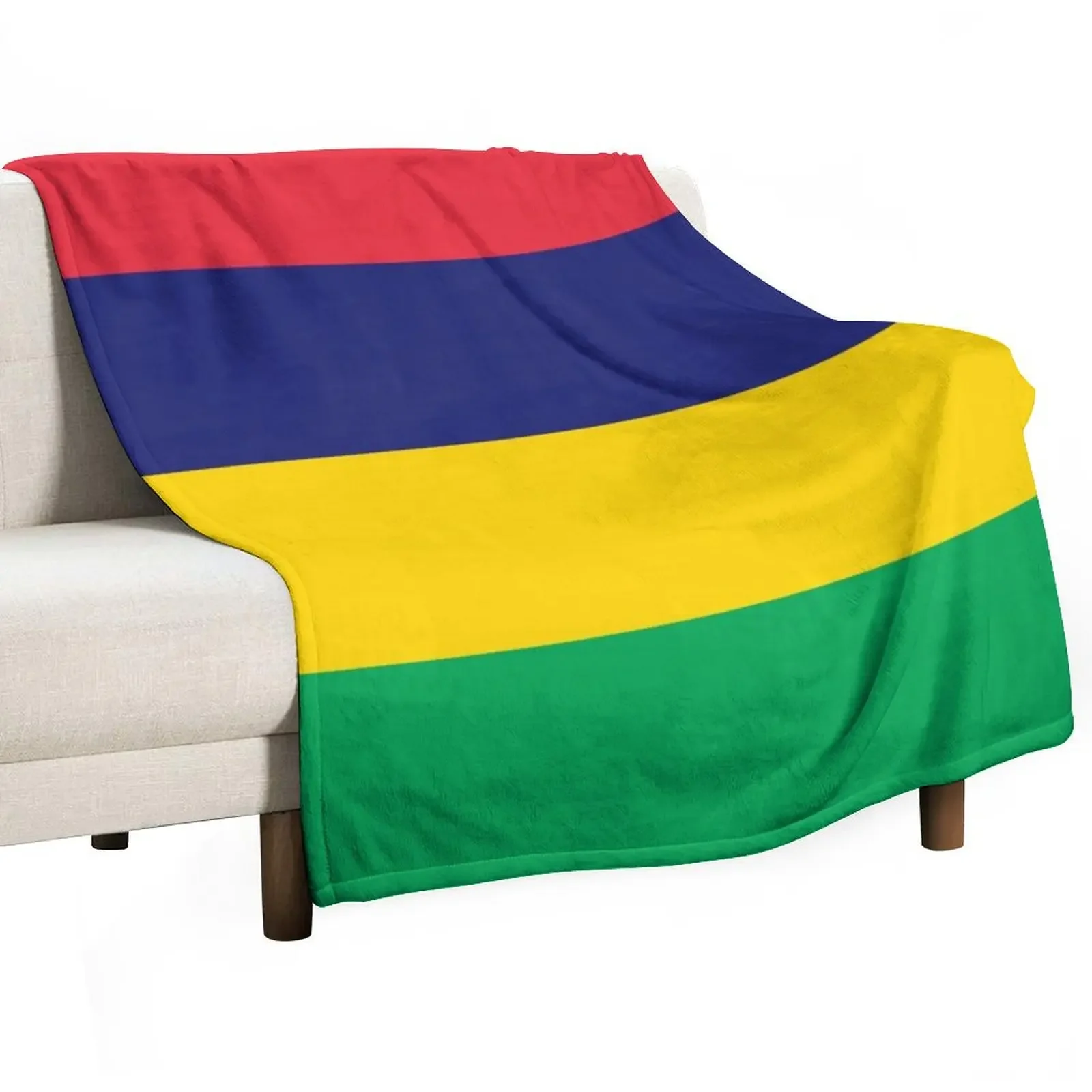 Flag of Mauritius Throw Blanket sofa bed Heavy Shaggy Blankets