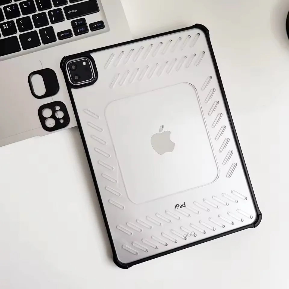 Ultra Thin Ventilated Case for iPad Pro 13 2024 Pro 11 2024 Air7 2025 10.9 10.2 9.7 Mini 6 7 No Border Cooling Design Back Cover