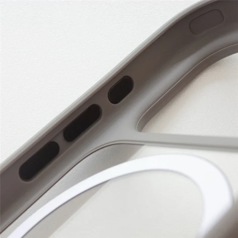 حافظة Magsafe شفافة مزودة بزر كاميرا تعمل باللمس AI لهاتف آيفون 17Pro 17 Pro Max 17 غطاء مدرع صلب للشحن اللاسلكي الشفاف