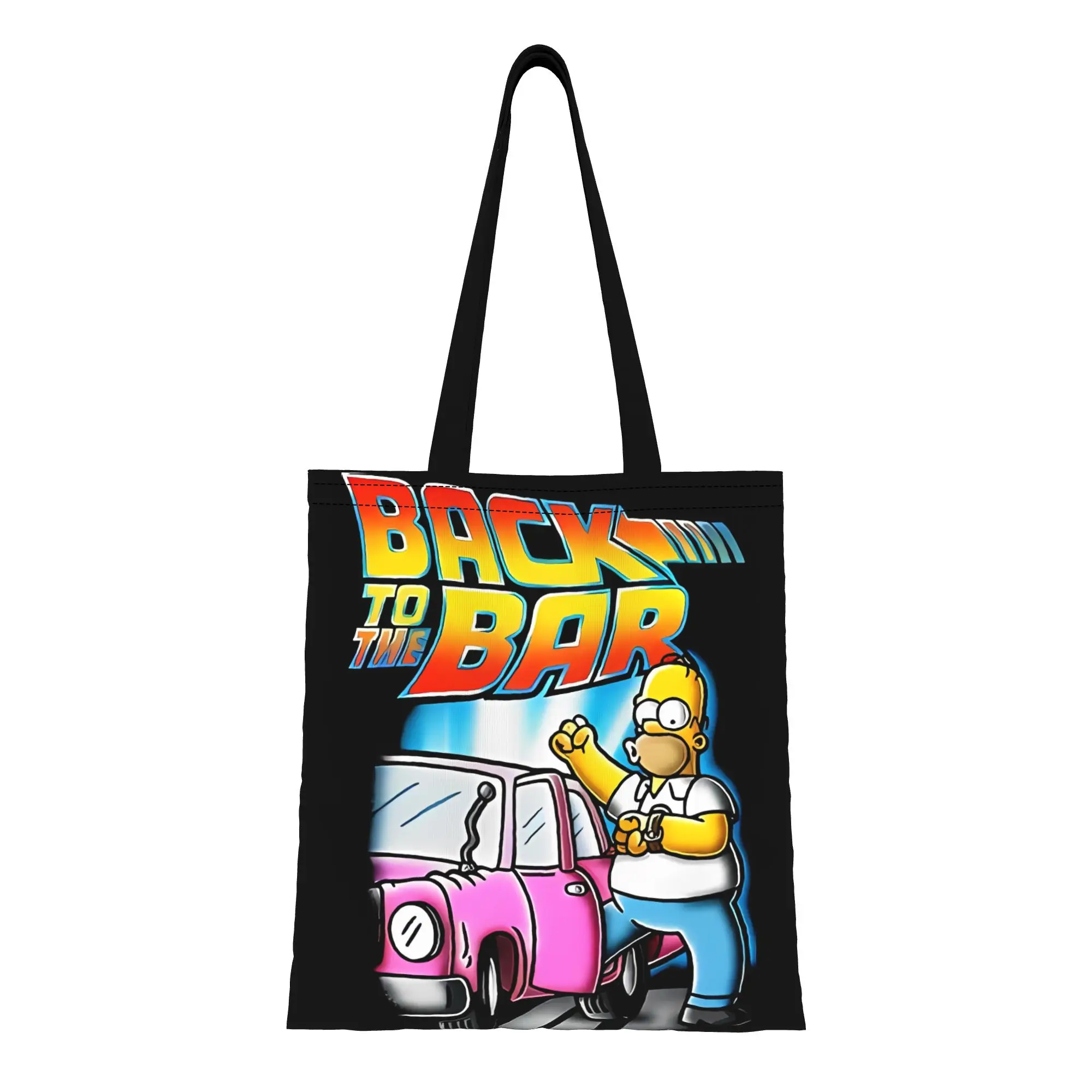 

Back to school season Yellow Anime Characters The Simpsons Canvas Tote Bag Perfect for Grocery Women's Top-Handle Bags