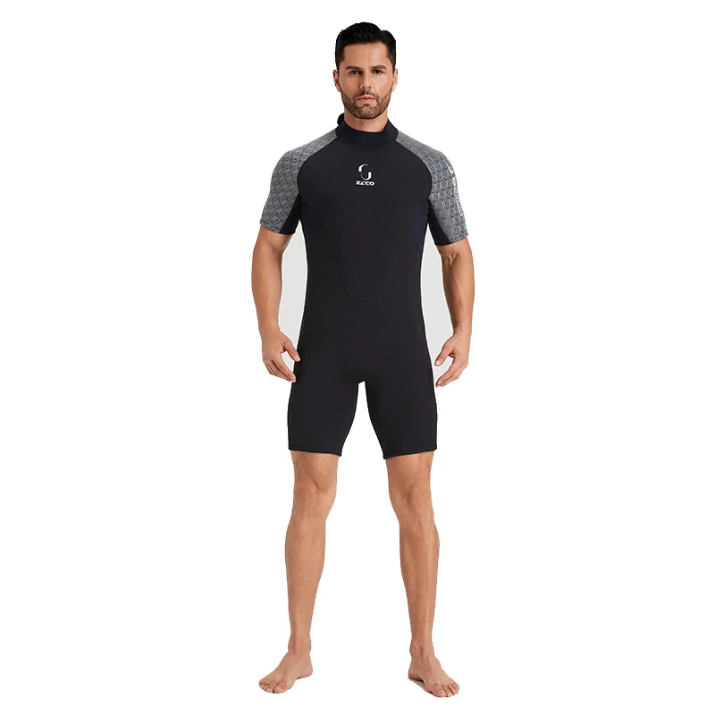 3MM Men Neoprene Wetsuit Scuba Diving Windsurf Hunting Surf Swimwear Underwater Fishing Swimming Short Sleeve Wetsuit Kitesurf