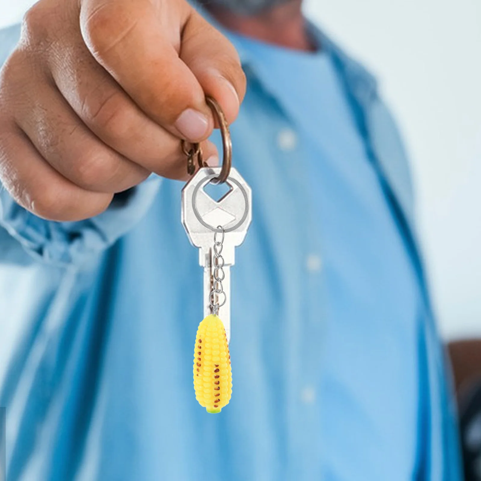 

4Pcs Realistic Corn Keychain Portable Lightweight Creative Present Choice for Various Occasions Highfidelity Materials