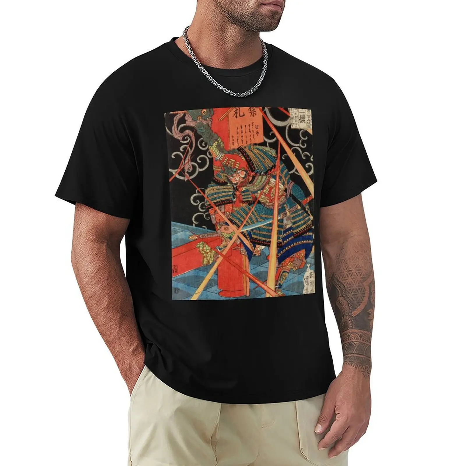 

Japanese retro art panel T-Shirt summer 2025 fashion shirts oversized custom shirt men clothes