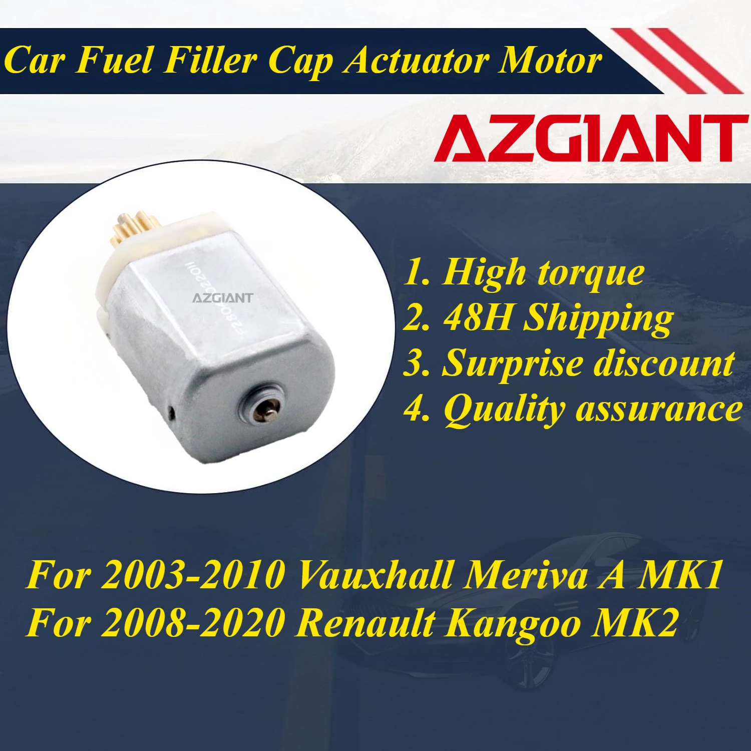 

Azgiant Fuel Filler Cap Actuator Motor for 2008-2020 Renault Kangoo MK2/2003-2010 Vauxhall Meriva A MK1 New high quality parts