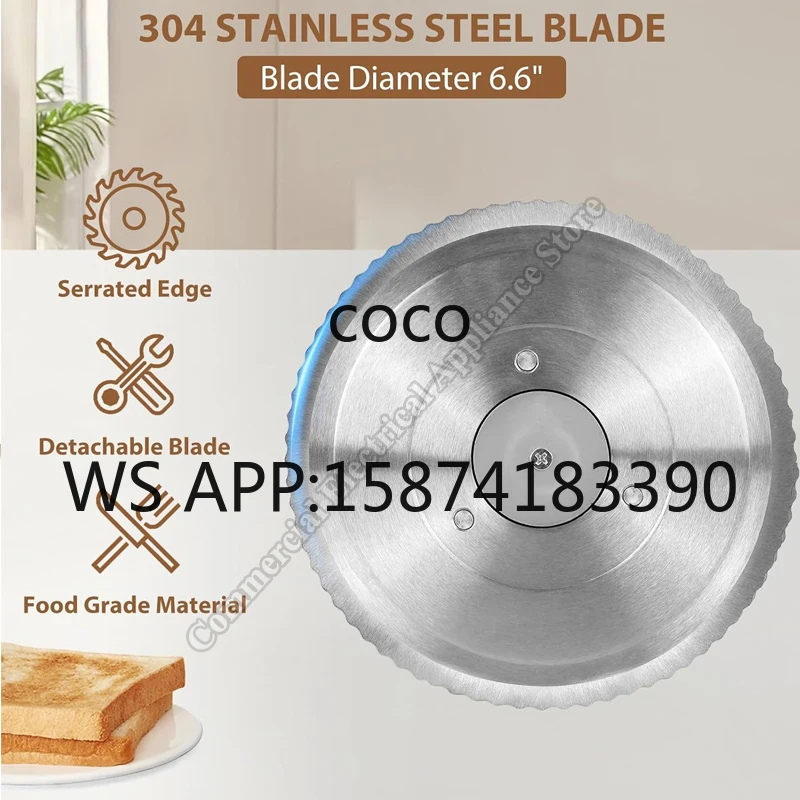 Manual Foldable Bread Slicer with 20mm Adjustable Thickness, Household Toaster for Toast, Sausage & Frozen Meat