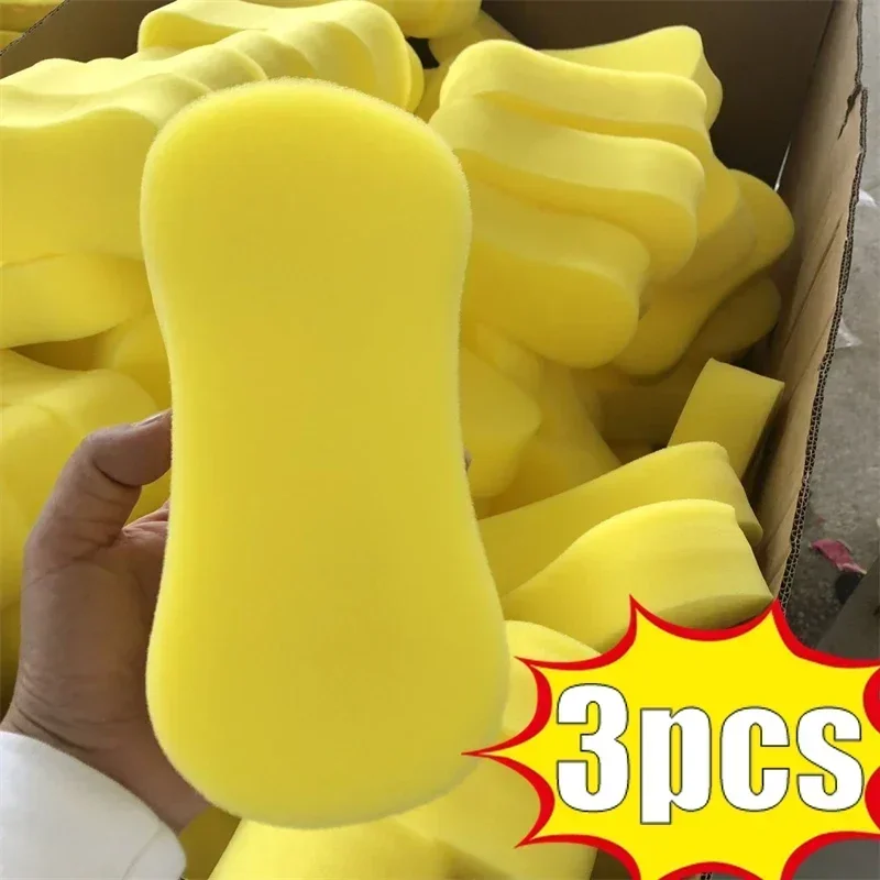 Car Cleaning Sponge Large Jumbo Sponge Car Auto Washing Sponge Pad Wax Polishing Car Cleaning Cloth Yellow Car Cleaner Tools