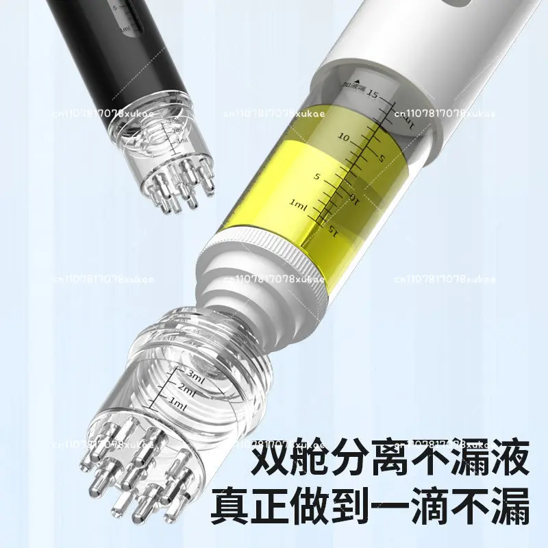 Scalp Apply Device Travel Pack 15ml Large Capacity Head Hair Growth Liquid Serum Guide Comb Ball Applicator