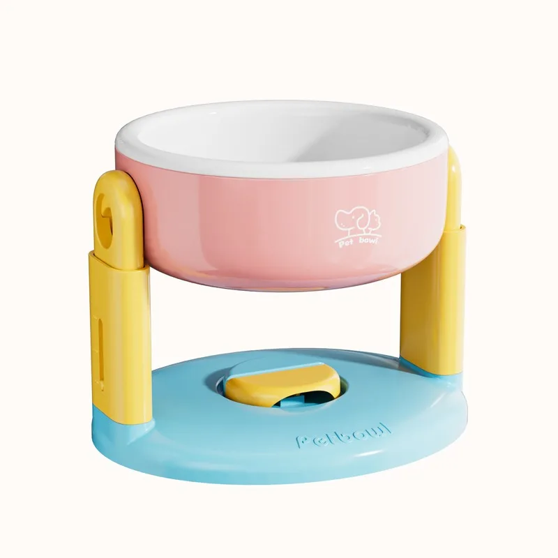 

Adjustable Elevated Pet Bowl with Suction Base Anti Spill Feeder for Dogs Cats Neck Care Detachable Food Water Non Slip Design